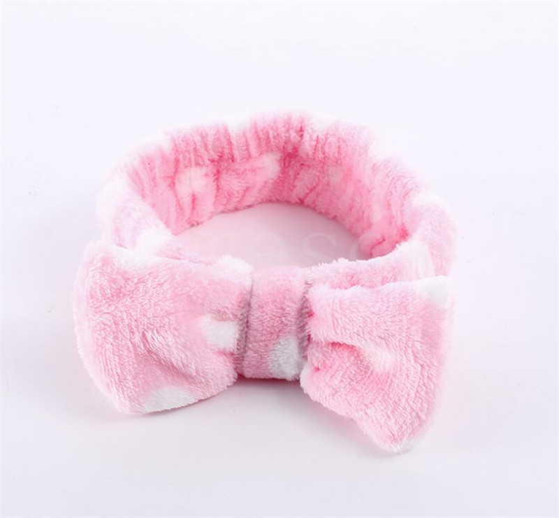 18 style Coral Fleece Soft Bow Headbands For Women Girls Washing Face Sweet Turban Makeup Hair Bands Headwear Hair Accessories DA988