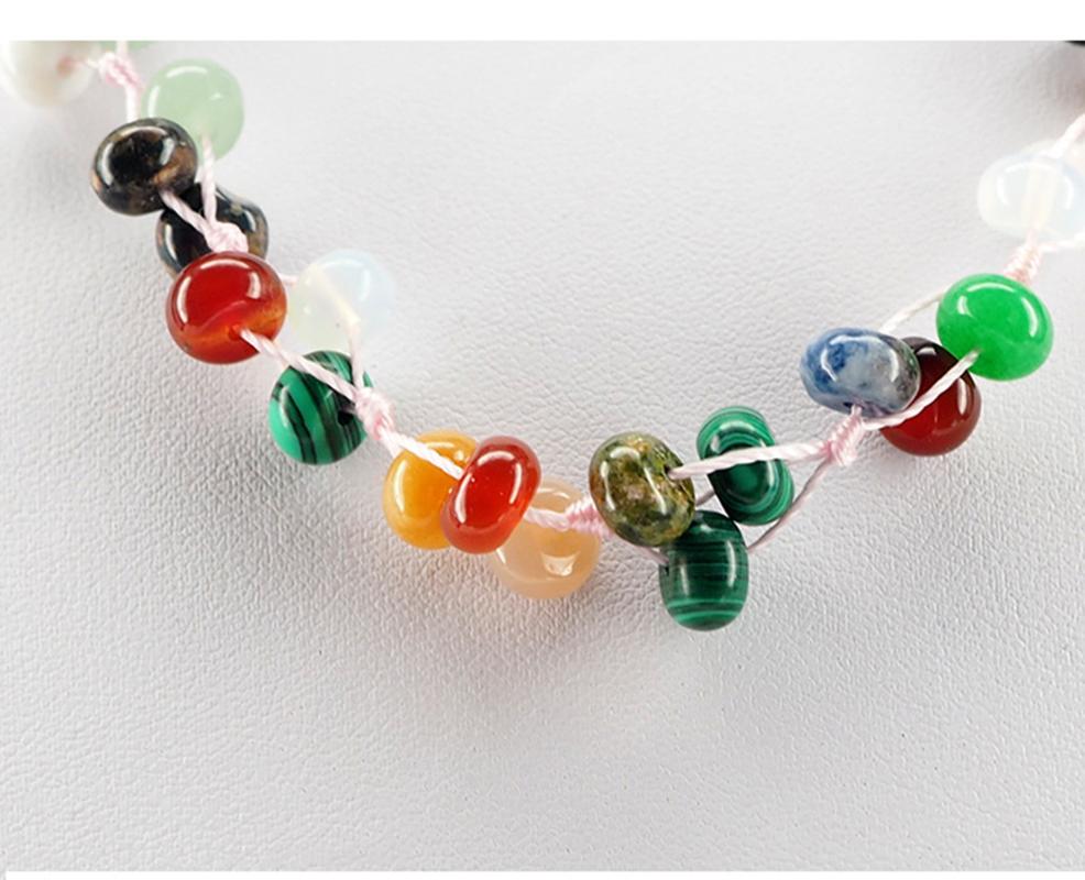 ICNWAY Natural Roundel Gemstone and Crystal Knitted by Hand Necklace 19.5inch Jewelry for Women
ICNWAY Natural Roundel Gemstone and Crystal Knitted by Hand Necklace 19.5inch Jewelry for Women