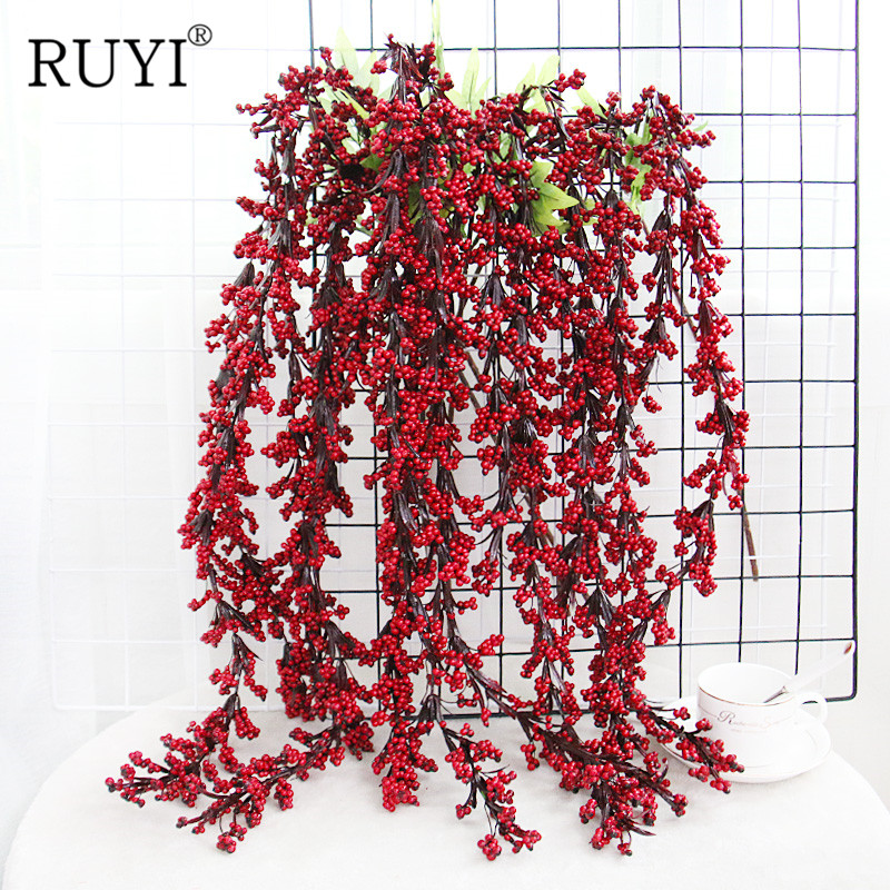 Simulation Flower Fruit Hanging Wall Christmas Berry Foam Plants Vine Home Decoration Wedding Road Lead Flower Wall Materials, Red
Simulation Flower Fruit Hanging Wall Christmas Berry Foam Plants Vine Home Decoration Wedding Road Lead Flower Wall Materials, Red