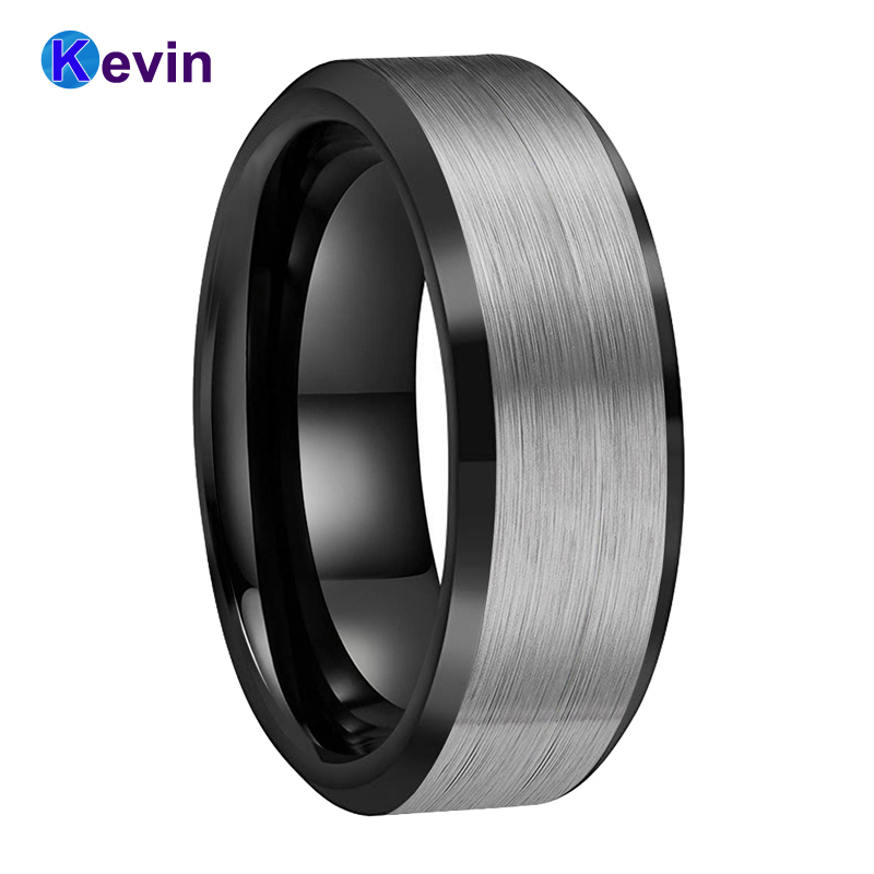 Men Women Black Ring Tungsten Carbide Wedding Band Beveled Brushed Finish 6MM 8MM Comfort Fit
Men Women Black Ring Tungsten Carbide Wedding Band Beveled Brushed Finish 6MM 8MM Comfort Fit