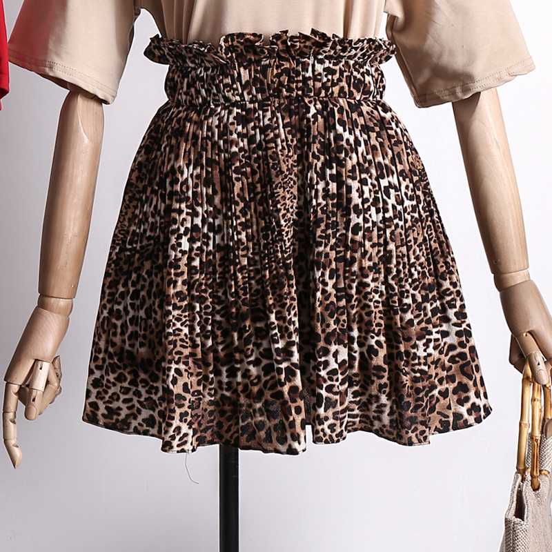 Summer Women's Skirt Female Fashion Leopard Print Skirt Women High Waist Pleated Chiffon Girls Mini Sexy Skirts, Brown leopard
Summer Women's Skirt Female Fashion Leopard Print Skirt Women High Waist Pleated Chiffon Girls Mini Sexy Skirts, Brown leopard