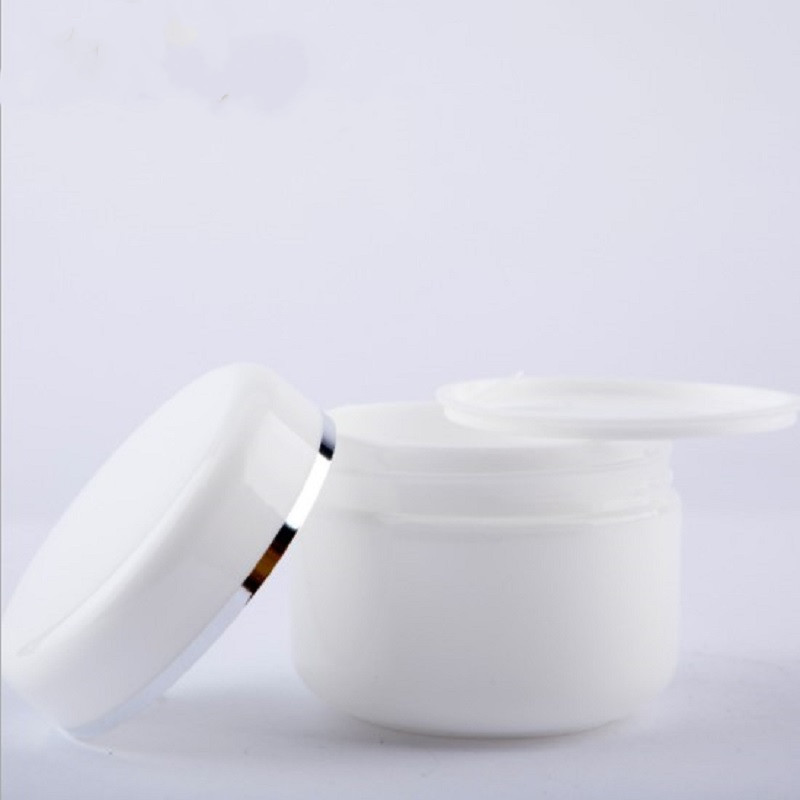 White Empty Refillable Cosmetic Bottle Plastic Jars with Lid Make Up Face Cream Lotion Storage Container Travel Bottle