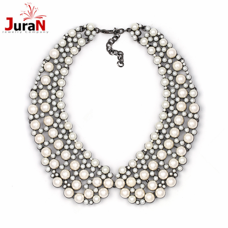 JURAN Fashion Crystal Collar-Style Necklace choker collar bib statement simulated pearl necklace for women Jewelry factory price
JURAN Fashion Crystal Collar-Style Necklace choker collar bib statement simulated pearl necklace for women Jewelry factory price