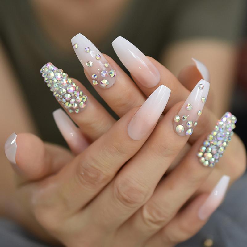 Coffin Natural 3D Designed Fake Nail Rhinestone Long Shiny Ballerinas Nail Tips Artificial Luxurious Lady Finger Tips, L5055
Coffin Natural 3D Designed Fake Nail Rhinestone Long Shiny Ballerinas Nail Tips Artificial Luxurious Lady Finger Tips, L5055