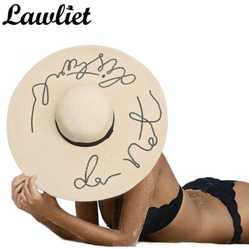 Large Wide Brim Hats Letter Straw Floppy Sun Hats For Women Fashion Female Summer Ladies Wide Brim Beach T207, Black
Large Wide Brim Hats Letter Straw Floppy Sun Hats For Women Fashion Female Summer Ladies Wide Brim Beach T207, Black