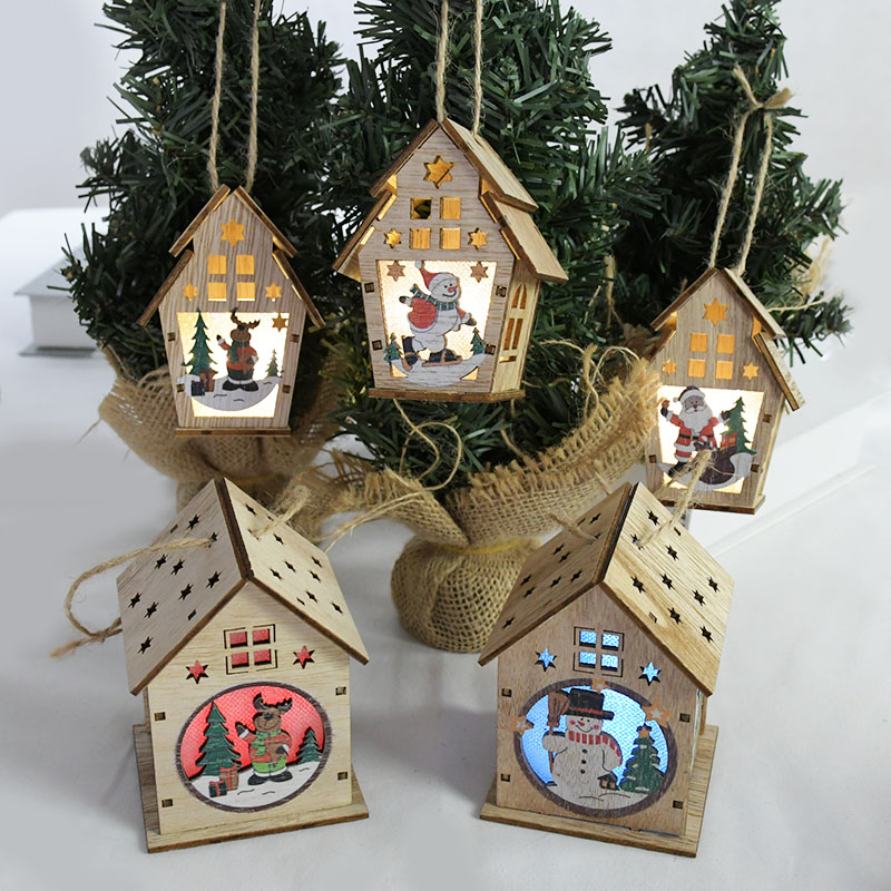 LED Light Wooden Pendants Wood House Christmas Tree Ornaments Xmas DIY Crafts Kids Gift for Home New Year Party Decorations
LED Light Wooden Pendants Wood House Christmas Tree Ornaments Xmas DIY Crafts Kids Gift for Home New Year Party Decorations