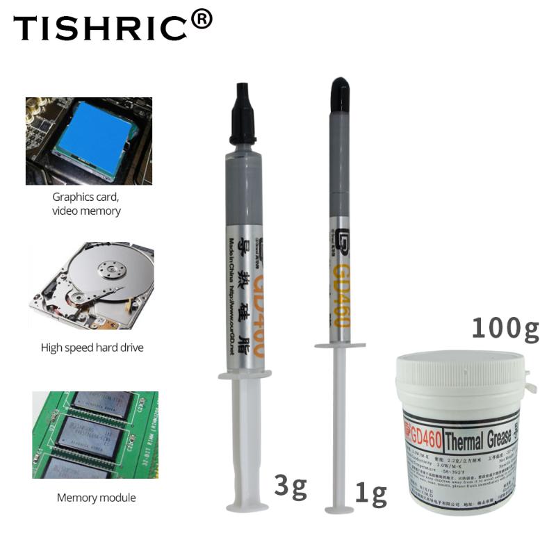 TISHRIC Thermal Grease Cpu Gpu Heatsink Compund Paste Conductive Plaster Sliver Gray 1g/100g/30g GD900/GD9980/GD460 Thermal Pad
TISHRIC Thermal Grease Cpu Gpu Heatsink Compund Paste Conductive Plaster Sliver Gray 1g/100g/30g GD900/GD9980/GD460 Thermal Pad