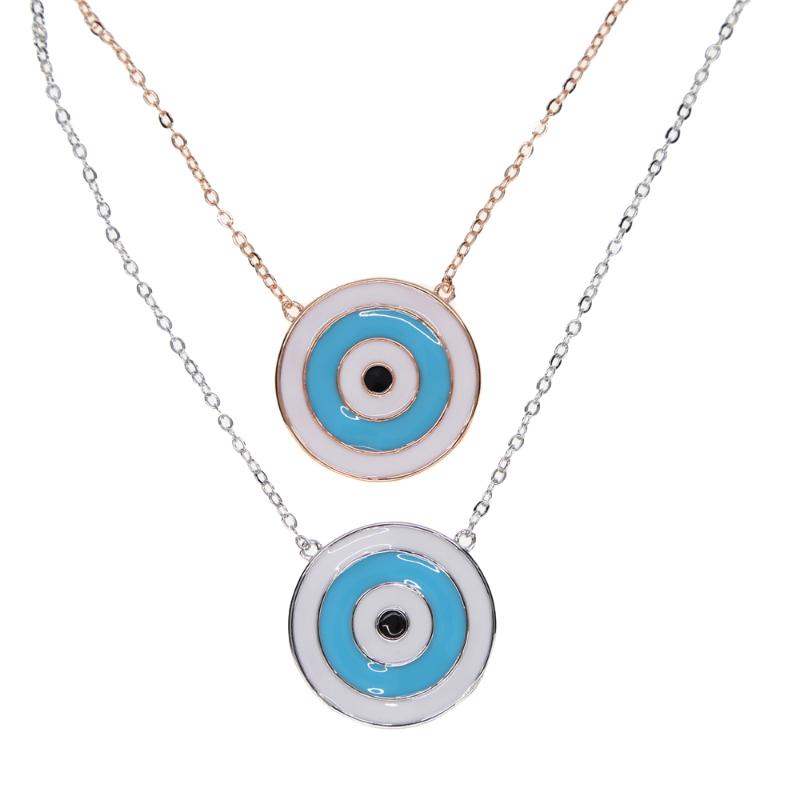 blue white black enamel big round evil eye pendant necklace lucky turkish Jewelry Bohemia design
blue white black enamel big round evil eye pendant necklace lucky turkish Jewelry Bohemia design