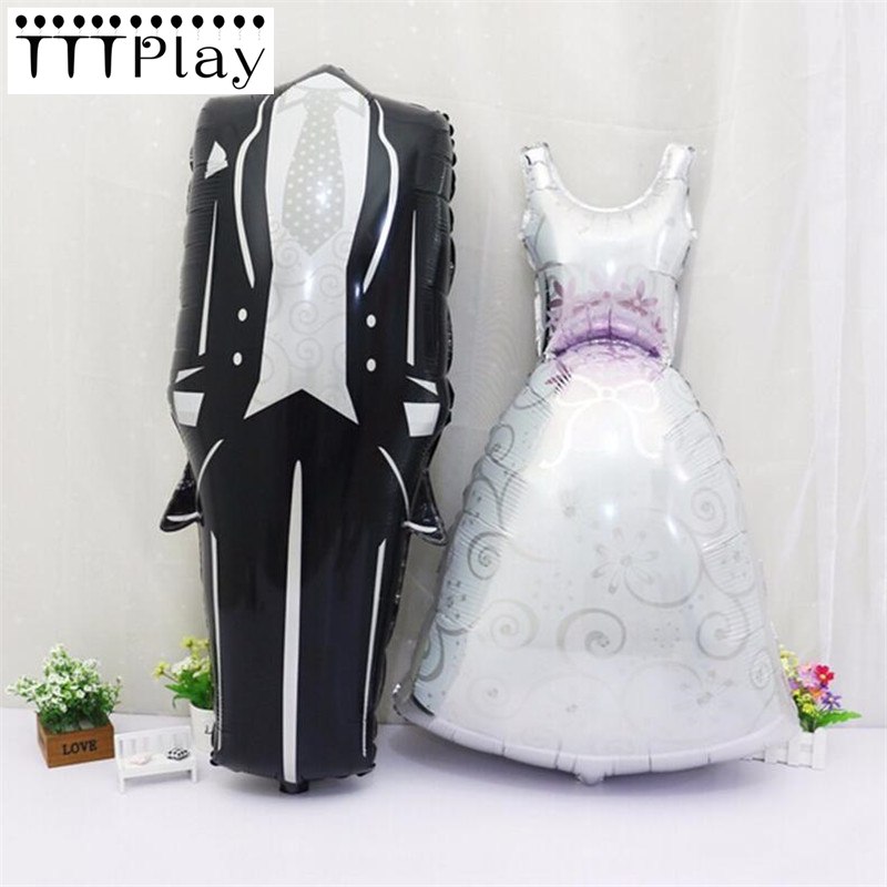 2pcs New 58*118 cm Groom Bride Dresses Aluminum Foil Balloon Romantic Marriage Decoration Wedding Party Supplies Helium Balloons
2pcs New 58*118 cm Groom Bride Dresses Aluminum Foil Balloon Romantic Marriage Decoration Wedding Party Supplies Helium Balloons