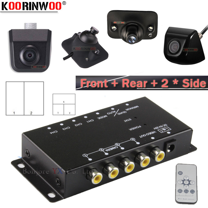 Koorinwoo Car Parking System 360 Split Box Video For 4 Cameras HD CCD Switch Combiner Channels Left Right Front Rear view Camera
Koorinwoo Car Parking System 360 Split Box Video For 4 Cameras HD CCD Switch Combiner Channels Left Right Front Rear view Camera