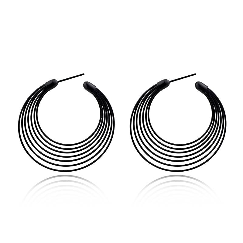 1Pair Personality Black Multi Layer Endless Circle Hoop Earrings For Women Simple Hollow Big Round Earrings Jewelry E395-2
1Pair Personality Black Multi Layer Endless Circle Hoop Earrings For Women Simple Hollow Big Round Earrings Jewelry E395-2