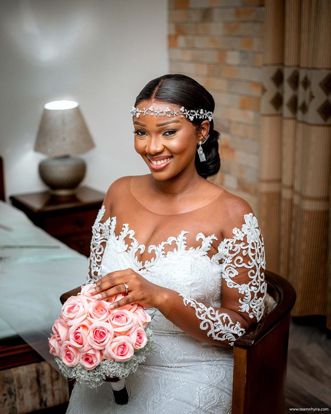 plus size arabic aso ebi lace mermaid sexy wedding dresses sheer neck bridal dresses long sleeves wedding gowns zj901