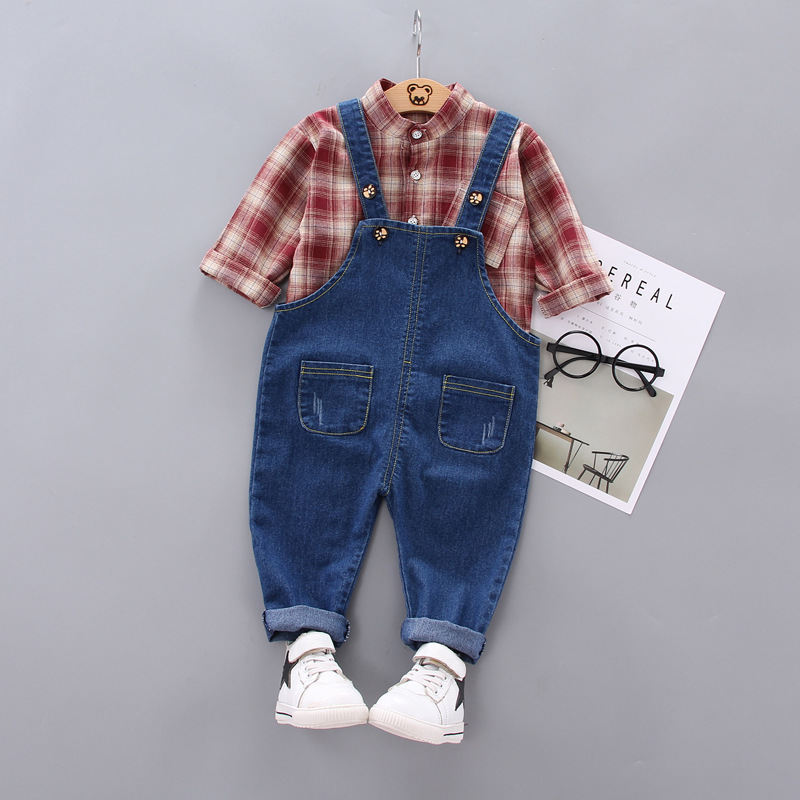 Children Baby Boys Clothes Outfits Sets Shirt + Overalls Kids Boy Fashion Boy Clothing Cotton Blend Shirt Denim Trousers, Red
Children Baby Boys Clothes Outfits Sets Shirt + Overalls Kids Boy Fashion Boy Clothing Cotton Blend Shirt Denim Trousers, Red