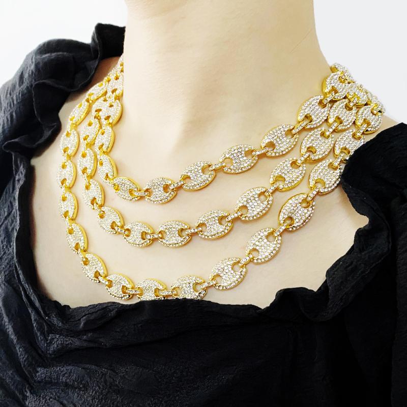 Coffee Bean pig snout Necklace Chokers hip-hop Luxury Twinkle For Man Women Streetwear Gift 46cm 50cm 60cm Size Jewelry Zircon
Coffee Bean pig snout Necklace Chokers hip-hop Luxury Twinkle For Man Women Streetwear Gift 46cm 50cm 60cm Size Jewelry Zircon