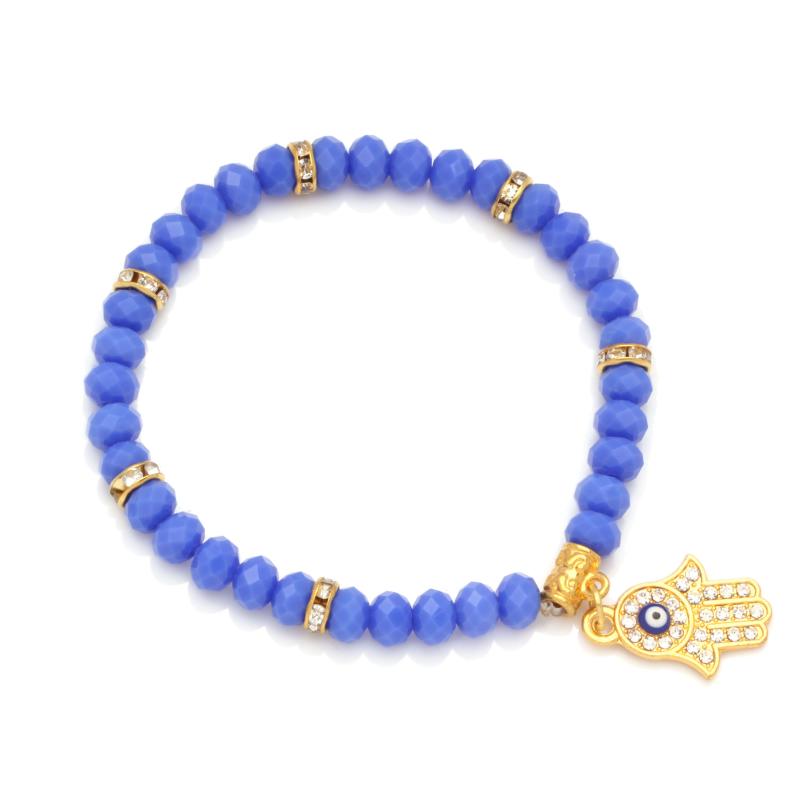 Sparkling Faceted Crystal Hamsa Hand Pendant Stretch Bracelet Women Men Blue Dark Red Fatima Of Hand Good Luck Jewelry Present
Sparkling Faceted Crystal Hamsa Hand Pendant Stretch Bracelet Women Men Blue Dark Red Fatima Of Hand Good Luck Jewelry Present