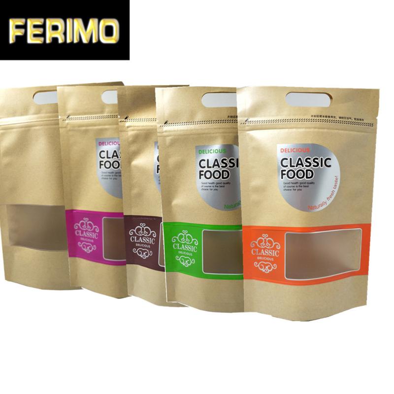 300Pcs 15x25cm Doypack Kraft Paper Plastic Window Packaging Bag with Handle Self Seal Snack Grocery Pouches
300Pcs 15x25cm Doypack Kraft Paper Plastic Window Packaging Bag with Handle Self Seal Snack Grocery Pouches