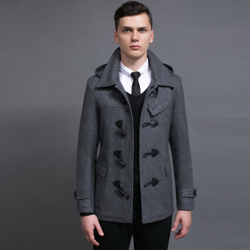 Hot Short Section Trench Men Wool Coat 2020 Spring And Autumn New Detachable Hat Horns Deduction Long-sleeved Jacket Coats, Dark grey
Hot Short Section Trench Men Wool Coat 2020 Spring And Autumn New Detachable Hat Horns Deduction Long-sleeved Jacket Coats, Dark grey