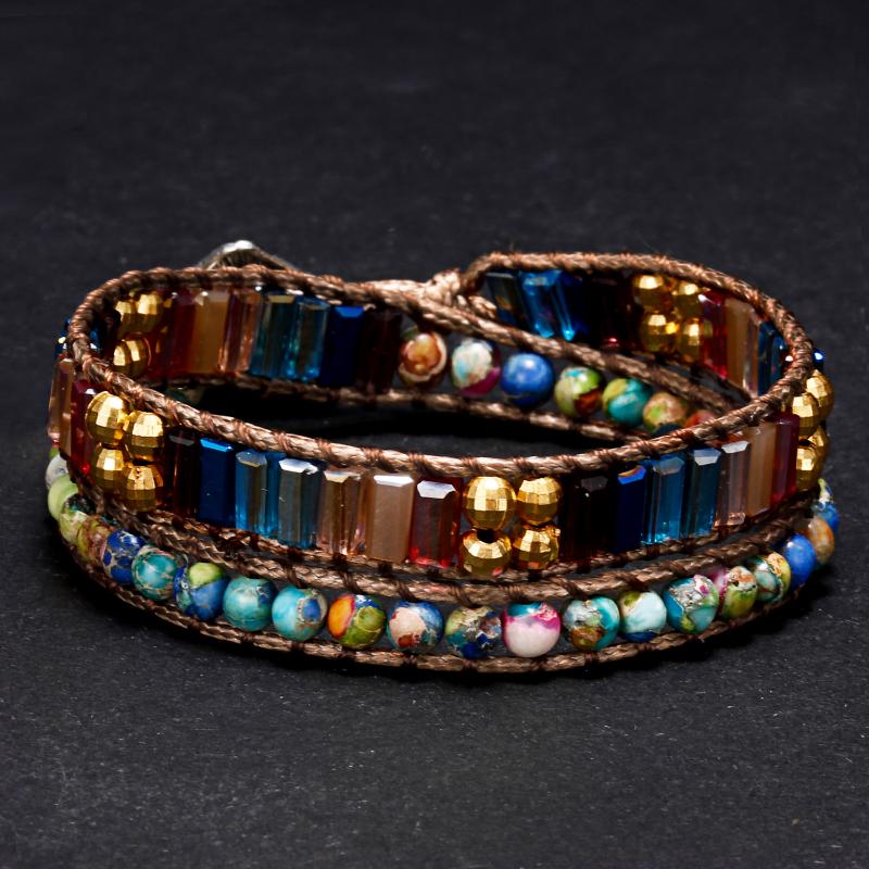 New Creative 7 Chakra Bracelet Fashion Jewelry Natural Stone Bead Handmade Crystal Leather Bracelet Wrap Wholesale Gift
New Creative 7 Chakra Bracelet Fashion Jewelry Natural Stone Bead Handmade Crystal Leather Bracelet Wrap Wholesale Gift
