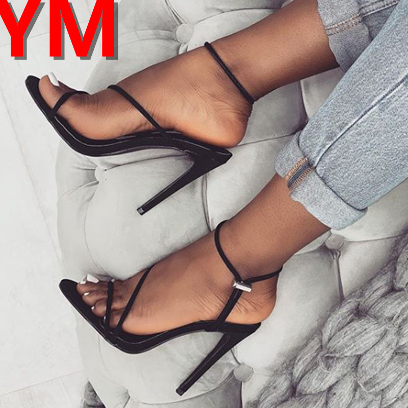 Hot Ankle Strap Sandals High Heels Sandals Women Pumps Big Size Summer Women Shoes Office Party Shoes Stilettos Tacones Mujer1