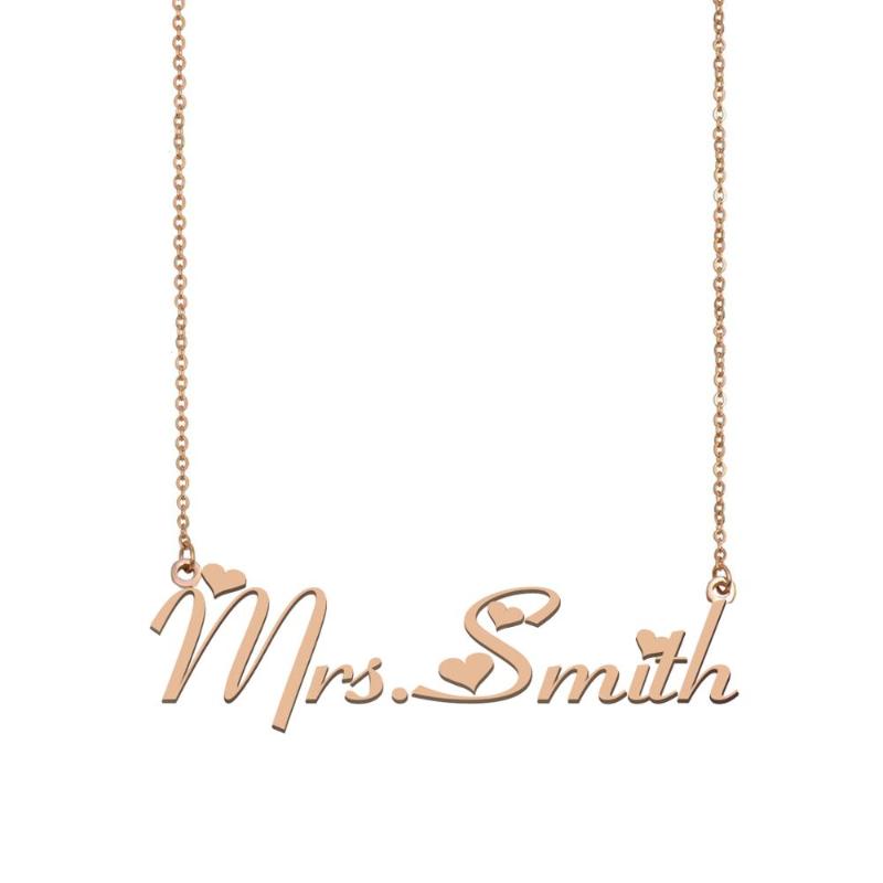 Mrs.Smith Name Necklace , Custom Name Necklace for Women Girls Best Friends Birthday Wedding Christmas Mother Days Gift
Mrs.Smith Name Necklace , Custom Name Necklace for Women Girls Best Friends Birthday Wedding Christmas Mother Days Gift