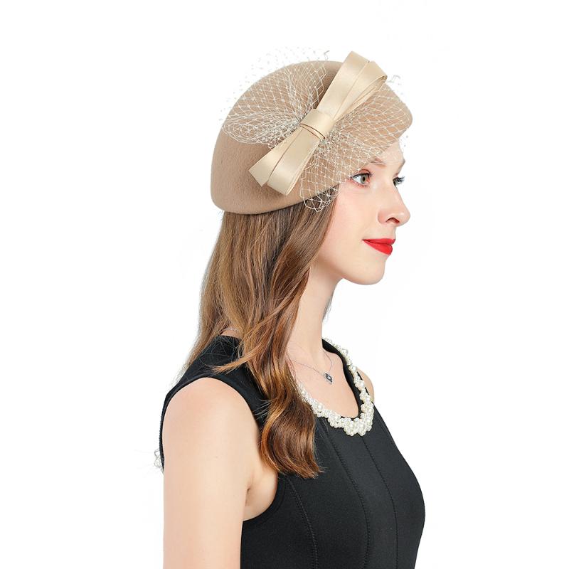 Women's Berets Hats Khaki Fascinator Wool Caps Female Bow-knot Decorate Wedding Woman Hat Cocktail Party Beret Cap, Kaiki cap
Women's Berets Hats Khaki Fascinator Wool Caps Female Bow-knot Decorate Wedding Woman Hat Cocktail Party Beret Cap, Kaiki cap