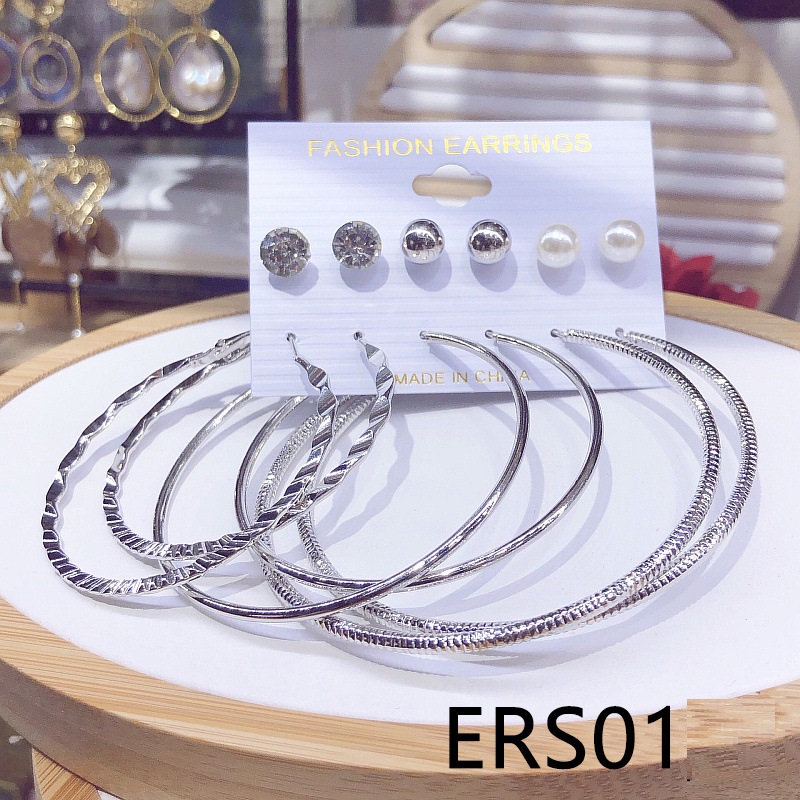 Hoop & Huggie Ximei Oversize Big 6 Pairs/sets Earring Metal Stud Fashion For Women Girl Hyperbole Jewelry
Hoop & Huggie Ximei Oversize Big 6 Pairs/sets Earring Metal Stud Fashion For Women Girl Hyperbole Jewelry