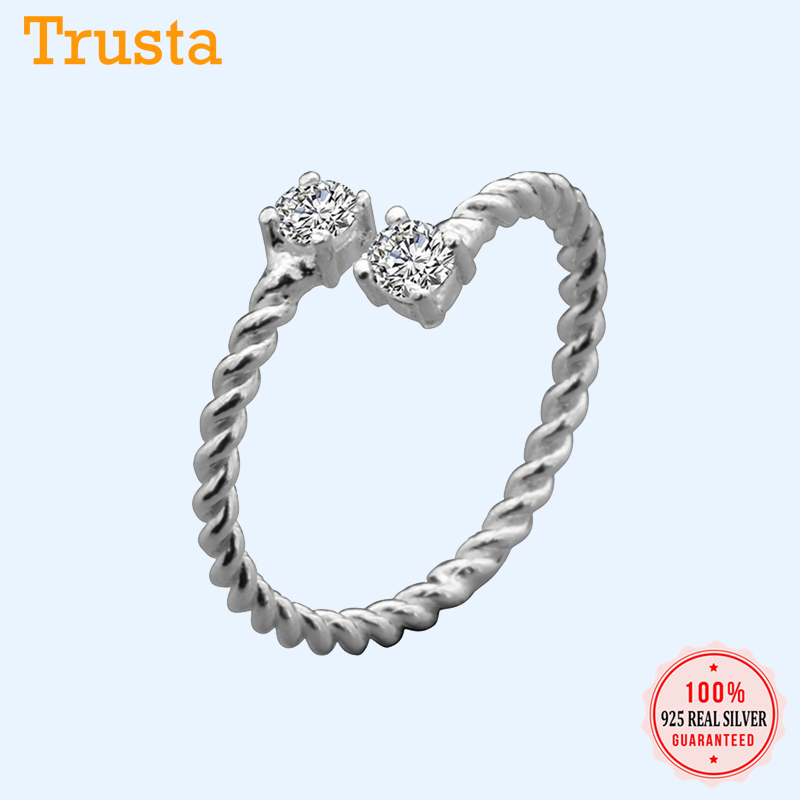 Trusta Women 925 Sterling Silver Fashion Jewelry Cute Twist Cocktail Ring Sizable 5 6 7 Girls Kids Xmas Gift DS145 Drop Shipping
Trusta Women 925 Sterling Silver Fashion Jewelry Cute Twist Cocktail Ring Sizable 5 6 7 Girls Kids Xmas Gift DS145 Drop Shipping