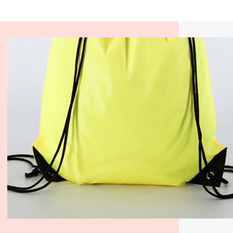Creative Portable Drawstring Backpacks Solid Color Sports Fashion String Folding Drawstring Bags D210 Polyester Storage Handle Bag7703199