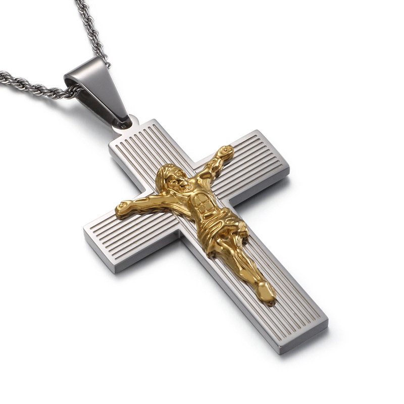New Cross Men's Necklace European And American Stainless Steel Pendant Jesus Necklace Men's Fashion Accessories Drop Shipping
New Cross Men's Necklace European And American Stainless Steel Pendant Jesus Necklace Men's Fashion Accessories Drop Shipping