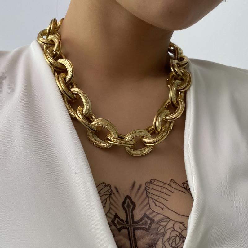 2020 Miami Cuban Punk Choker Necklace Collar Statement Hip Hop Big Chunky Golden Thick Chain Necklace Women man Jewelry
2020 Miami Cuban Punk Choker Necklace Collar Statement Hip Hop Big Chunky Golden Thick Chain Necklace Women man Jewelry