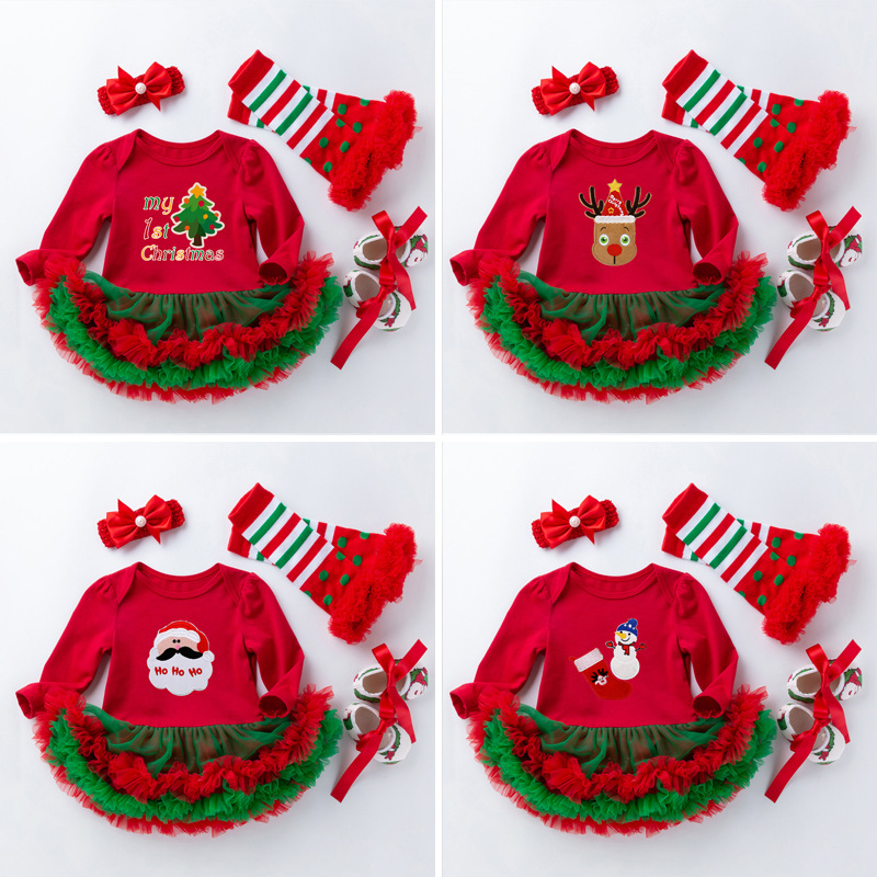 Baby Girl Dress Set My First Christmas Costume Tutu Dresses NewbornToddler Girls Outfits 4pcs Red Romper Shoes Headband Socks, Beige
Baby Girl Dress Set My First Christmas Costume Tutu Dresses NewbornToddler Girls Outfits 4pcs Red Romper Shoes Headband Socks, Beige