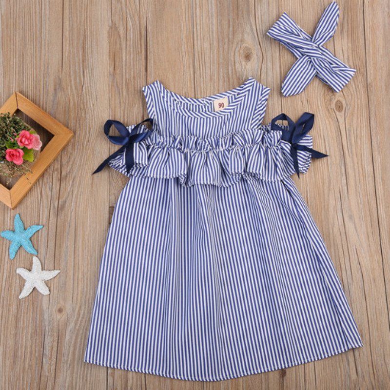 New Summer Dress Toddler Kids Baby Girls Lovely Birthday Clothes Blue Striped Off-shoulder Ruffles Party Gown Dresses, Byg001-bl
New Summer Dress Toddler Kids Baby Girls Lovely Birthday Clothes Blue Striped Off-shoulder Ruffles Party Gown Dresses, Byg001-bl