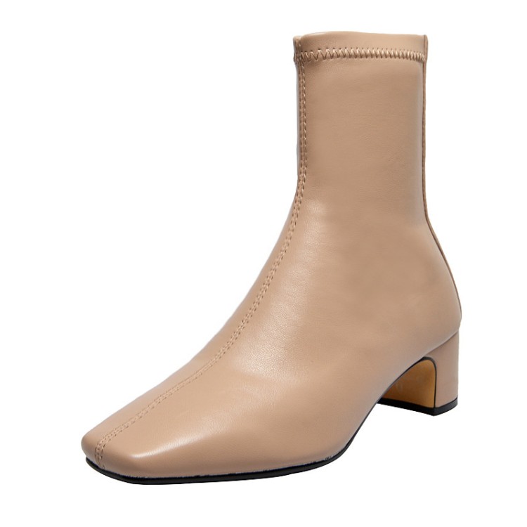MKKHOU Fashion Short boots Woman 2020 Autumn new leather square head zipper 4.5cm middle heel bare boot woman boot size 34-41, Black
MKKHOU Fashion Short boots Woman 2020 Autumn new leather square head zipper 4.5cm middle heel bare boot woman boot size 34-41, Black