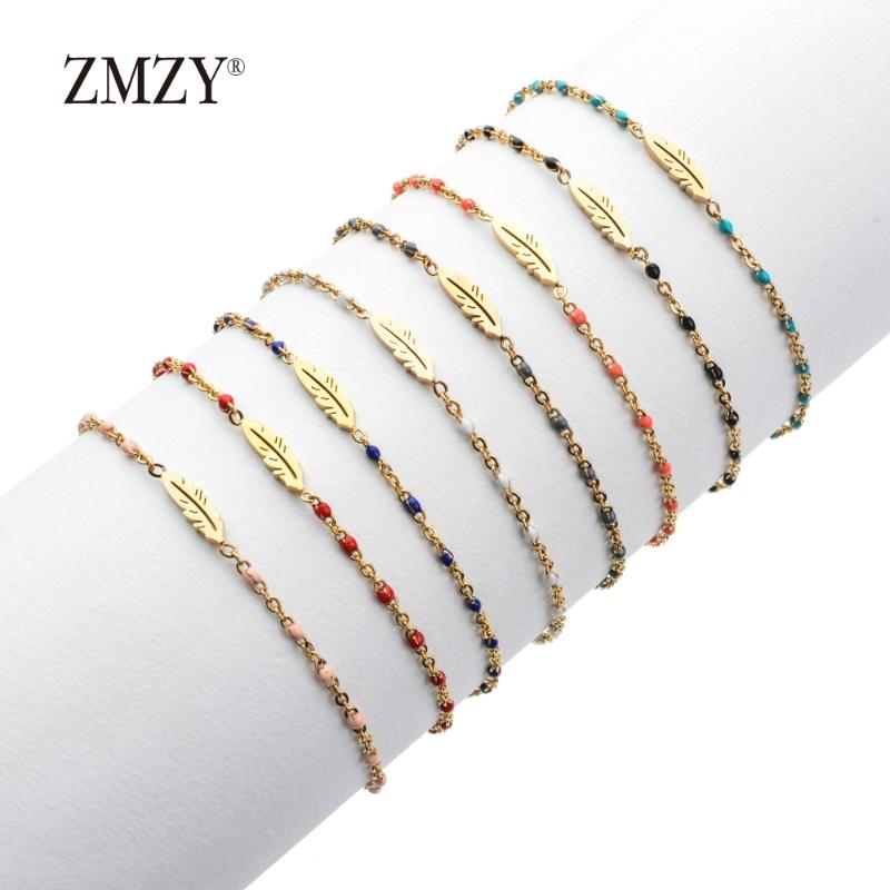 ZMZY Boho Gold Color Link Chain Stainless Steel Bracelets for Women Bracelet Jewelry Tiny Feather Charm Bracelet Femme Pulseira, Red;blue
ZMZY Boho Gold Color Link Chain Stainless Steel Bracelets for Women Bracelet Jewelry Tiny Feather Charm Bracelet Femme Pulseira, Red;blue