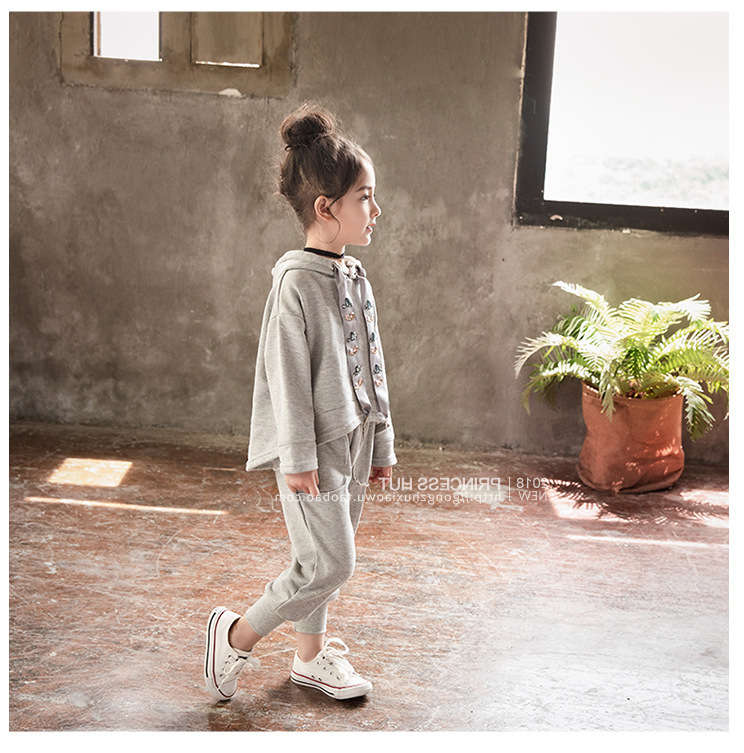 Clothes for kids clothes girls clothing set hoodies tops and pants children 2pieces sport suit girl tracksuitX1019