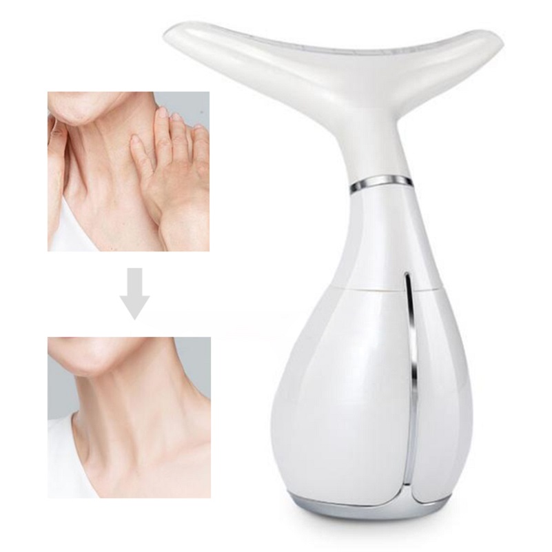 2020 new LED Photon Therapy Neck and Face Lifting Massager Vibration Skin Tighten Reduce Double Chin Anti-Wrinkle Remove Device