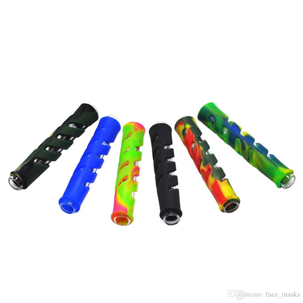 Glass & FDA Silicone One Hitter Pipes Hose 90MM Cigarette Holder Tobacco og hand pipe
Glass & FDA Silicone One Hitter Pipes Hose 90MM Cigarette Holder Tobacco og hand pipe