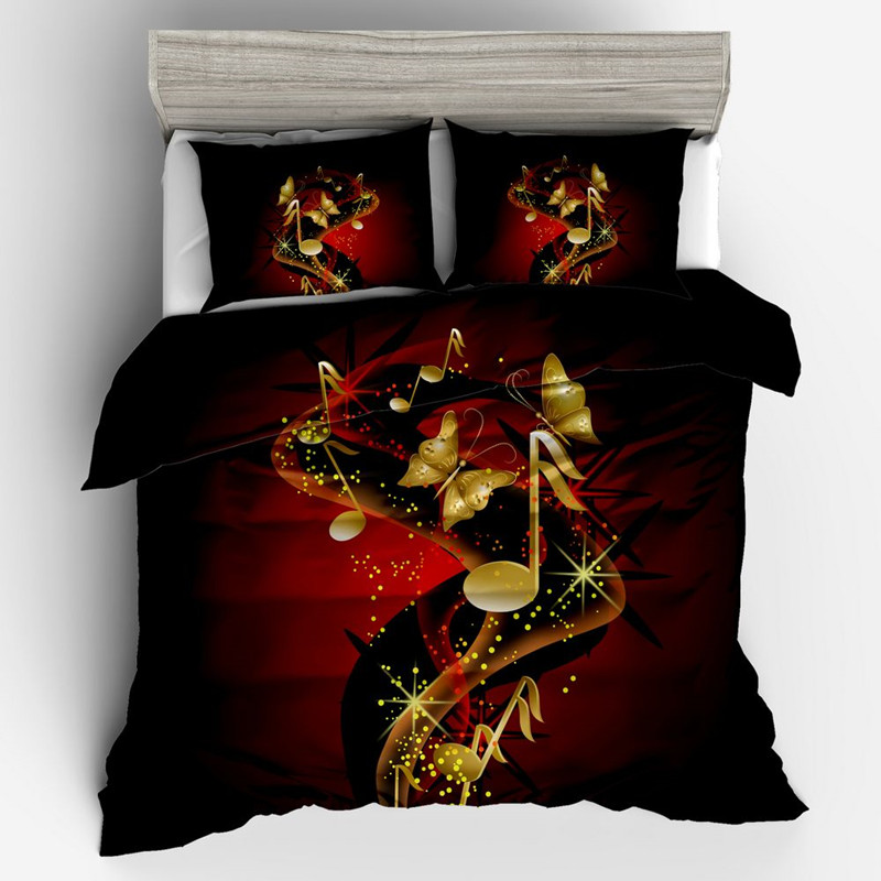 Bedding Sets Music Equipment 3D Digital Printing Three-piece Musical Instrument Quilt Cover Single And Double
Bedding Sets Music Equipment 3D Digital Printing Three-piece Musical Instrument Quilt Cover Single And Double