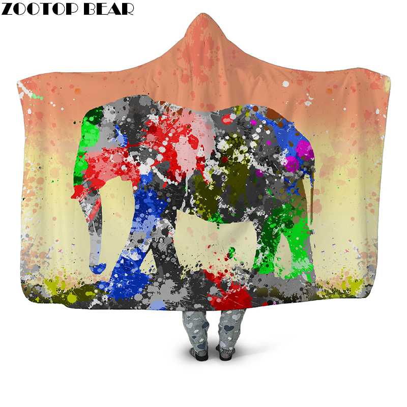 Fashion Style Anime Animal Elephant 3D printing Quilts Hooded Blanket Adult Bedding Soft Fleece Blankets Wearable Brand Cloak
Fashion Style Anime Animal Elephant 3D printing Quilts Hooded Blanket Adult Bedding Soft Fleece Blankets Wearable Brand Cloak