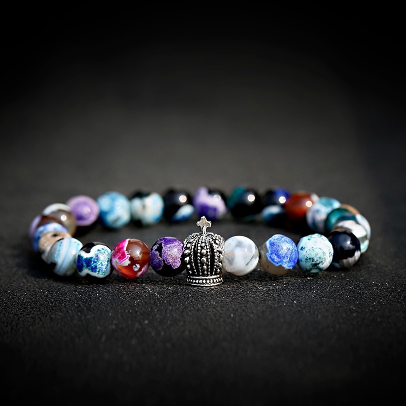 Classic Silver Color Crown Stone Beaded Bracelets Men Feminina Trendy Charm Bracelet Men Jewelry Erkek Bileklik
Classic Silver Color Crown Stone Beaded Bracelets Men Feminina Trendy Charm Bracelet Men Jewelry Erkek Bileklik