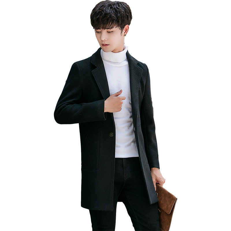 Men' trench coat 2020 new woolen coat men' mid-length Korean casual spring and autumn woolen trend, Black
Men' trench coat 2020 new woolen coat men' mid-length Korean casual spring and autumn woolen trend, Black