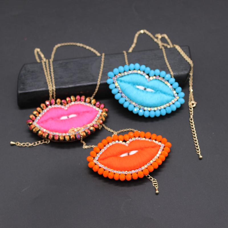 Luxury street dance party exaggerated necklace New Bohemian Rhinestone Rice Beads Big Lips Multicolor Necklace 757
Luxury street dance party exaggerated necklace New Bohemian Rhinestone Rice Beads Big Lips Multicolor Necklace 757