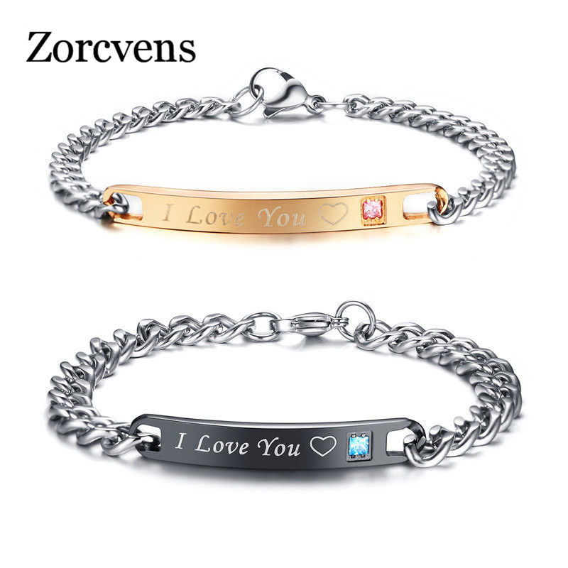 ZORCVENS Drop Shipping Couple Bracelets Crystal Stone Heart I Love You Charm Bracelet for Women Men Wedding Jewelry
ZORCVENS Drop Shipping Couple Bracelets Crystal Stone Heart I Love You Charm Bracelet for Women Men Wedding Jewelry