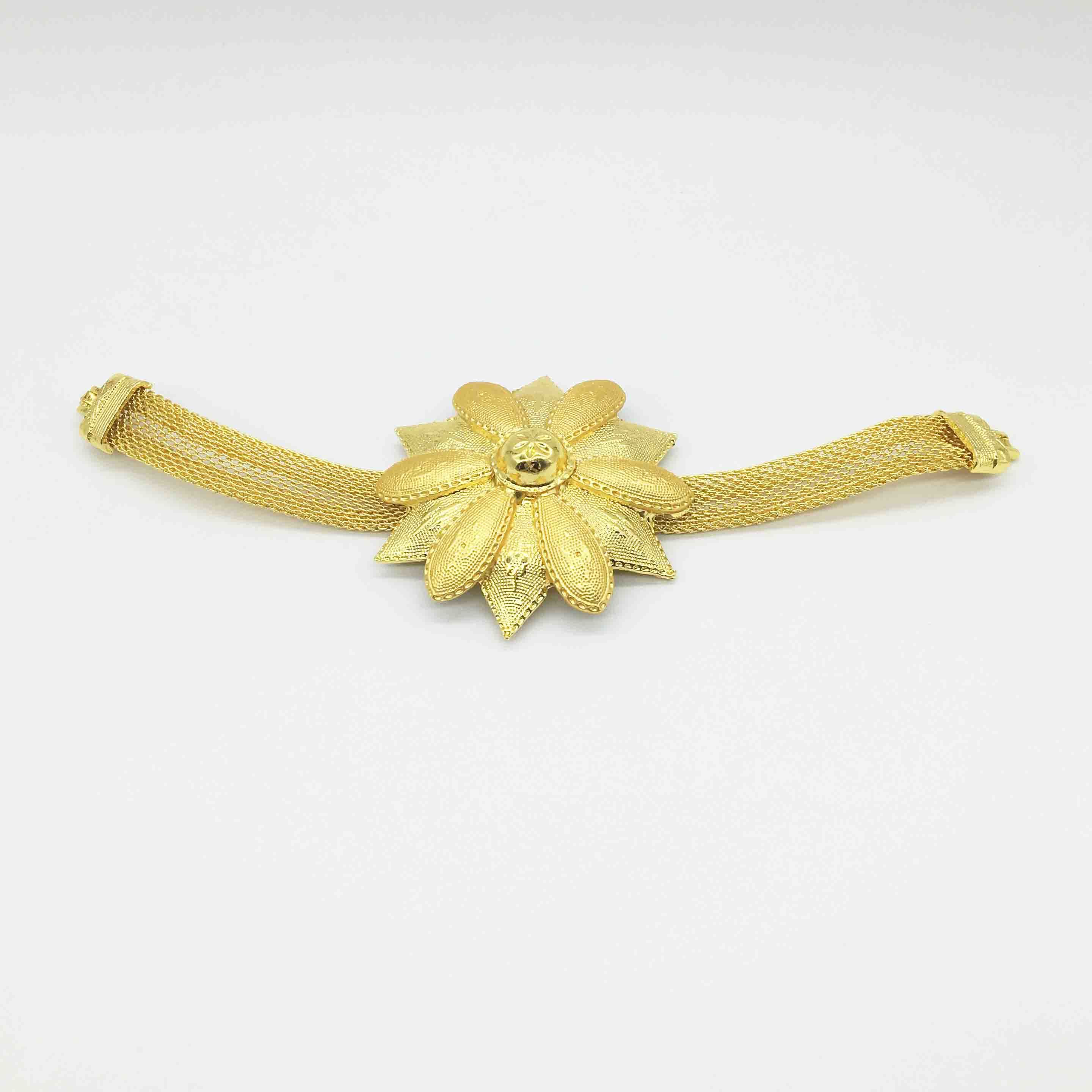 Fashion wedding Dubai Africa Nigeria African Jewelry set gold-color necklace Earrings romantic woman Bridal Jewelry Sets LJ200909