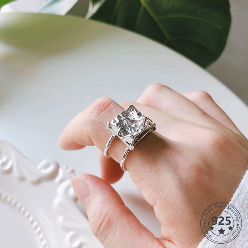 LouLeur Real 925 Sterling Silver Open Rings Irregular Square Trendy Party Cool Silver Rings For Women Fashion Fine Jewelry Gifts
LouLeur Real 925 Sterling Silver Open Rings Irregular Square Trendy Party Cool Silver Rings For Women Fashion Fine Jewelry Gifts