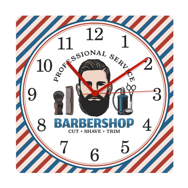 Barbershop Barber Pole Pattern Mute Square Wall Hanging Clock Hairbrush Armchair Brushing Cutting Store Decorative Clocks Watch
Barbershop Barber Pole Pattern Mute Square Wall Hanging Clock Hairbrush Armchair Brushing Cutting Store Decorative Clocks Watch