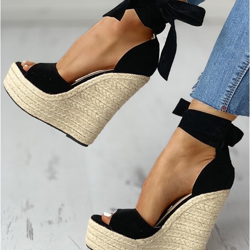 35~42 Women Wedge Sandals Female Platform Bohemia High Heel Sandals Fashion Ankle Strap Open Toe Ladies Shoes Zapatos De Mujer Y200620