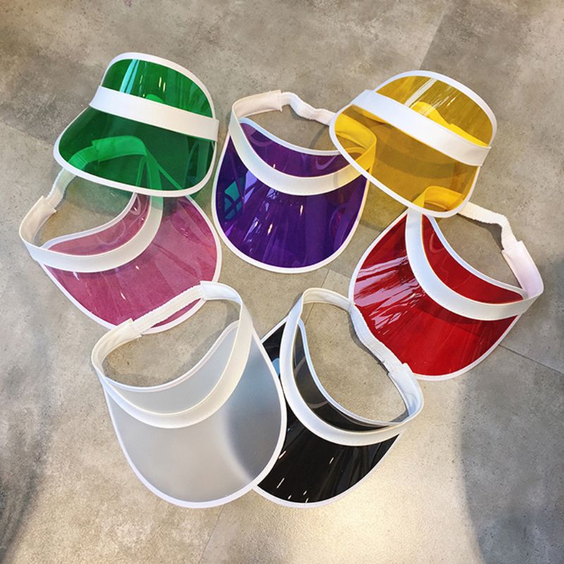 10 10 Colors Women Men Transparent PVC Plastic Sunshade Hat Frosted Sweet Candy Color Empty Open Top Sports Beach Sun Visor Cap, Green
10 10 Colors Women Men Transparent PVC Plastic Sunshade Hat Frosted Sweet Candy Color Empty Open Top Sports Beach Sun Visor Cap, Green