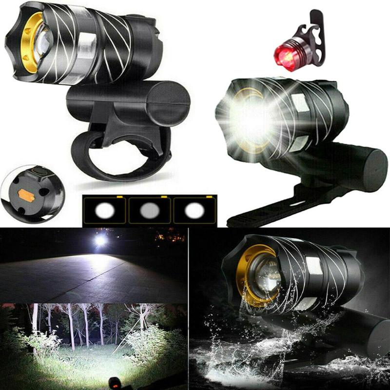 T6 LED USB Rechargeable Waterproof MTB Bicycle Light Front Headlight Rear Lamp Mountain Bike Front Light Cycling
T6 LED USB Rechargeable Waterproof MTB Bicycle Light Front Headlight Rear Lamp Mountain Bike Front Light Cycling