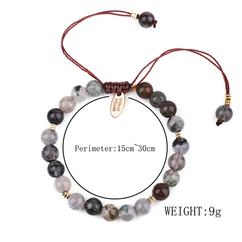 6mm Tiger Eye Stone Beads Bracelet Adjustable Braided Rope Bangles Natural Lava Rock Men Women Yoga Healing Balance Bracelets